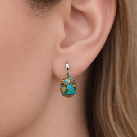 Серьги из Серебра 925 Приволжский ювелир арт. 311064-UB, Родирование.