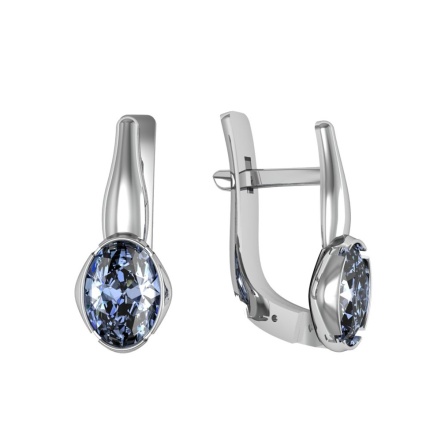 Серьги из Серебра 925 Приволжский ювелир арт. 311080-GH55, Родирование.
