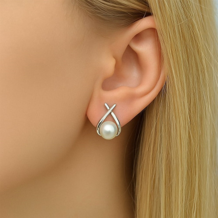 Серьги из Серебра 925 Приволжский ювелир арт. 311087-ZM07, Родирование.