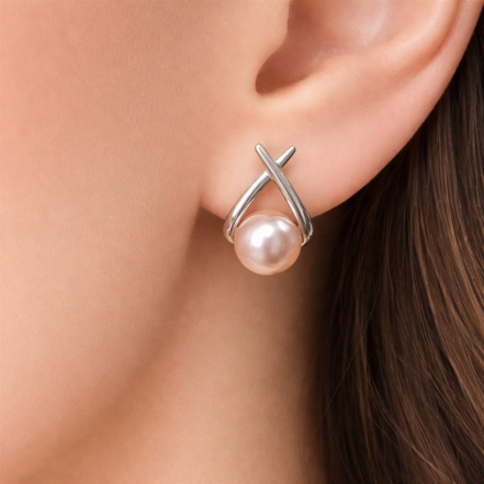 Серьги из Серебра 925 Приволжский ювелир арт. 311087-ZM46, Родирование.