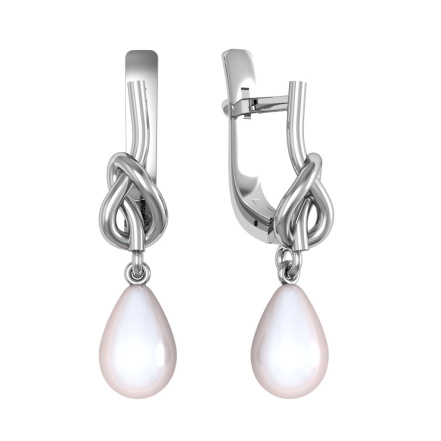 Серьги из Серебра 925 Приволжский ювелир арт. 311090-ZM07, Родирование.