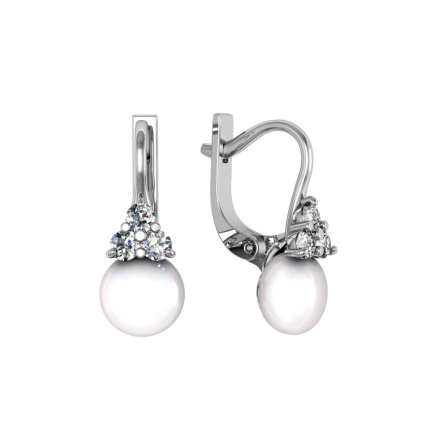 Серьги из Серебра 925 Приволжский ювелир арт. 311096-FA11ZM07, Родирование.