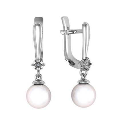 Серьги из Серебра 925 Приволжский ювелир арт. 311099-FA11ZM07, Родирование.
