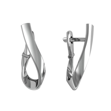 Серьги из Серебра 925 Приволжский ювелир арт. 311102, Родирование.