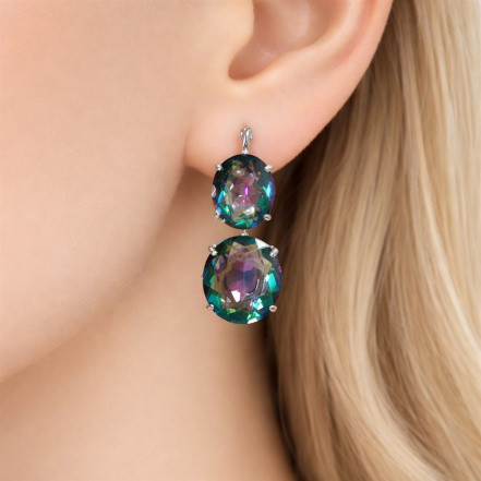 Серьги из Серебра 925 Приволжский ювелир арт. 311105-GH30, Родирование.