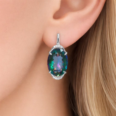 Серьги из Серебра 925 Приволжский ювелир арт. 311109-FA11GH30, Родирование.