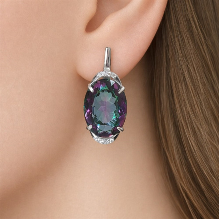 Серьги из Серебра 925 Приволжский ювелир арт. 311109-FA11GH36, Родирование.