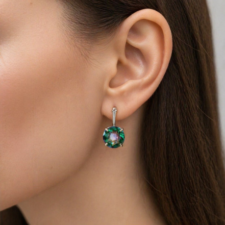 Серьги из Серебра 925 Приволжский ювелир арт. 311110-GH30, Родирование.