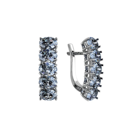 Серьги из Серебра 925 Приволжский ювелир арт. 311112-FA11GH55, Родирование.