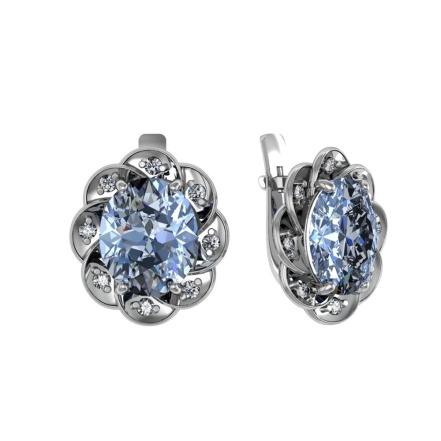 Серьги из Серебра 925 Приволжский ювелир арт. 311118-FA11GH55, Родирование.