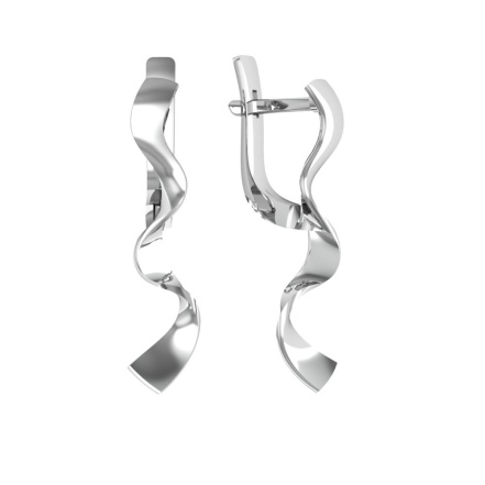 Серьги из Серебра 925 Приволжский ювелир арт. 311134, Родирование.