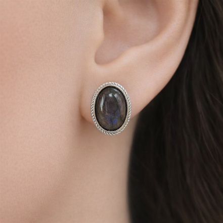 Серьги из Серебра 925 Приволжский ювелир арт. 311136-LB, Родирование.