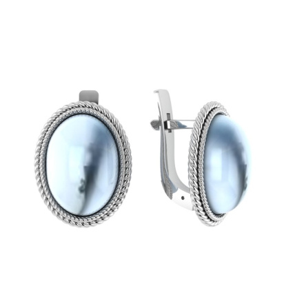 Серьги из Серебра 925 Приволжский ювелир арт. 311136-MA, Родирование.