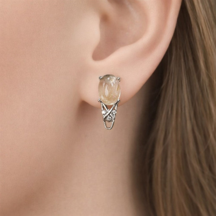 Серьги из Серебра 925 Приволжский ювелир арт. 311138-FA11RK, Родирование.