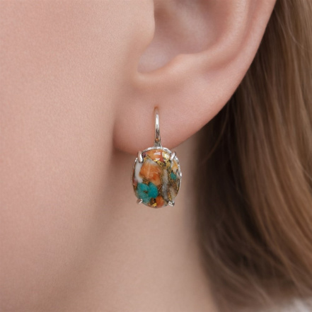 Серьги из Серебра 925 Приволжский ювелир арт. 311141-UB15, Родирование.