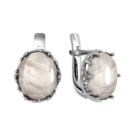 Серьги из Серебра 925 Приволжский ювелир арт. 311143-NT, Родирование.