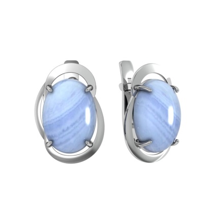 Серьги из Серебра 925 Приволжский ювелир арт. 311145-AQ, Родирование.