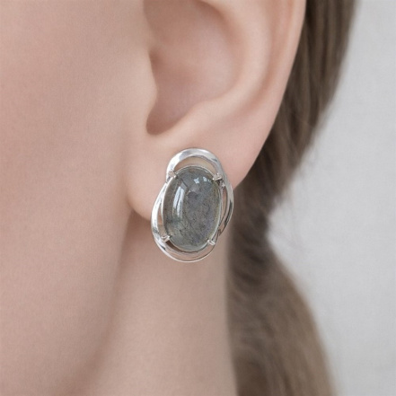 Серьги из Серебра 925 Приволжский ювелир арт. 311145-LB, Родирование.