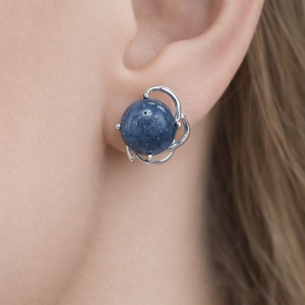 Серьги из Серебра 925 Приволжский ювелир арт. 311146-KR15, Родирование.