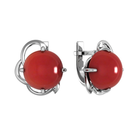 Серьги из Серебра 925 Приволжский ювелир арт. 311146-SR, Родирование.
