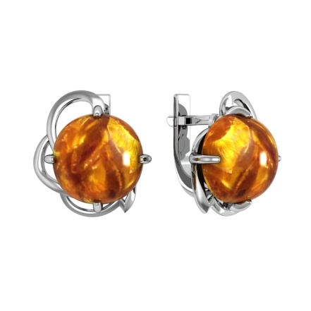 Серьги из Серебра 925 Приволжский ювелир арт. 311146-YN, Родирование.