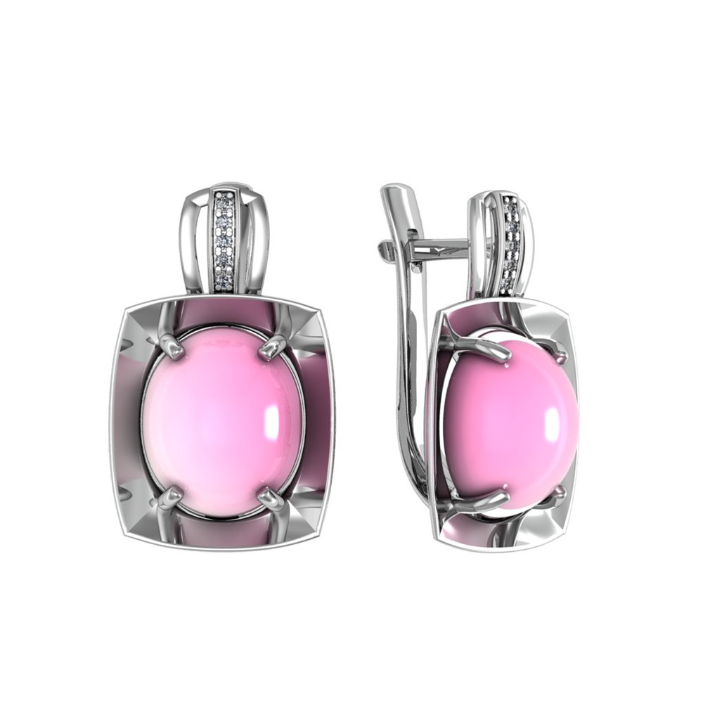Серьги из Серебра 925 Приволжский ювелир арт. 311147-FA11KR46, Родирование.