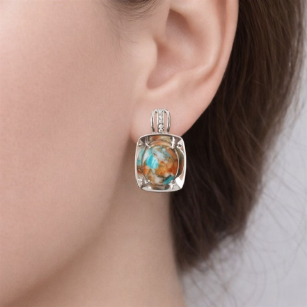 Серьги из Серебра 925 Приволжский ювелир арт. 311147-FA11UB15, Родирование.