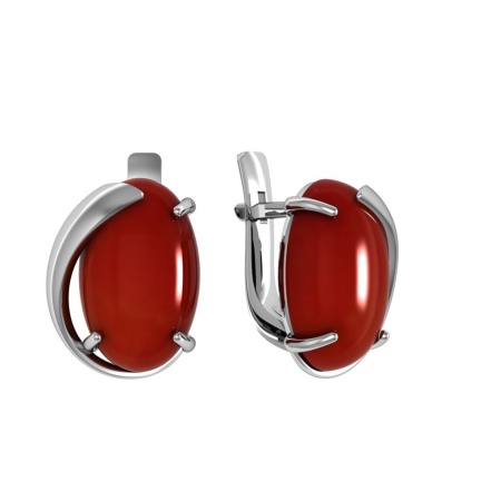 Серьги из Серебра 925 Приволжский ювелир арт. 311148-SR, Родирование.