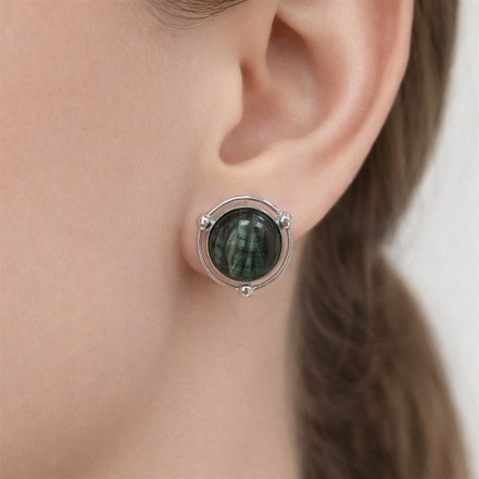 Серьги из Серебра 925 Приволжский ювелир арт. 311149-KL, Родирование.