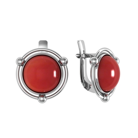 Серьги из Серебра 925 Приволжский ювелир арт. 311149-SR, Родирование.