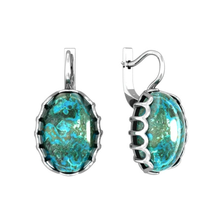 Серьги из Серебра 925 Приволжский ювелир арт. 311153-HK, Родирование.