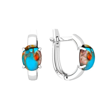 Серьги из Серебра 925 Приволжский ювелир арт. 311161-UB, Родирование.