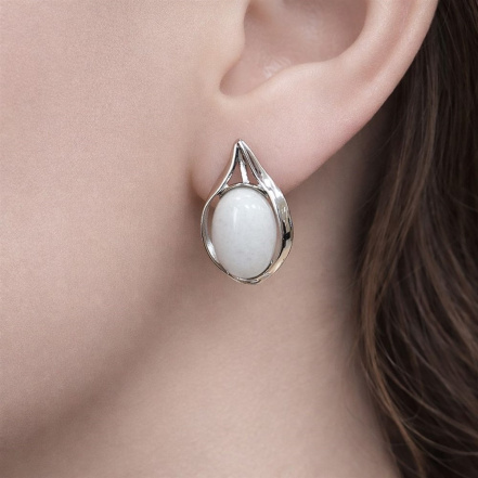 Серьги из Серебра 925 Приволжский ювелир арт. 311162-NF07, Родирование.