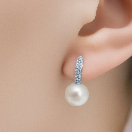 Серьги из Серебра 925 Приволжский ювелир арт. 311177-FA11ZM07, Родирование.