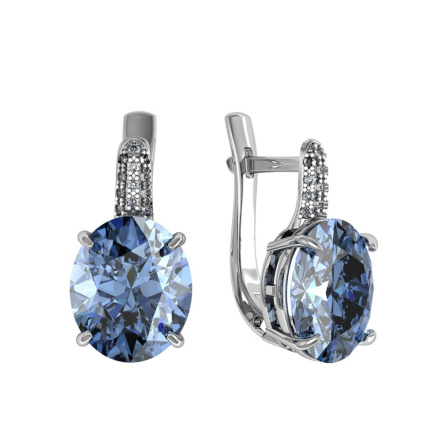 Серьги из Серебра 925 Приволжский ювелир арт. 311191-FA11GH55, Родирование.