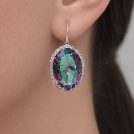 Серьги из Серебра 925 Приволжский ювелир арт. 311202-FA11GH36, Родирование.