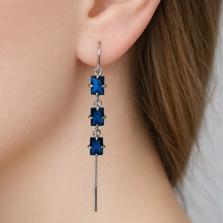 Серьги из Серебра 925 Приволжский ювелир арт. 311227-FA59, Родирование.