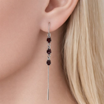 Серьги из Серебра 925 Приволжский ювелир арт. 311228-GR26, Родирование.