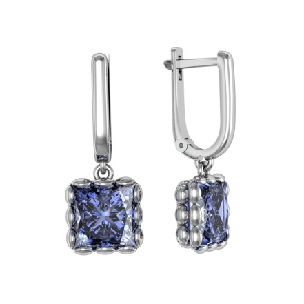 Серьги из Серебра 925 Приволжский ювелир арт. 311243-GH55, Родирование.