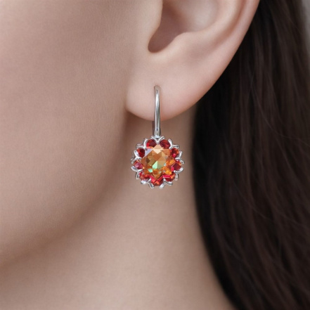 Серьги из Серебра 925 Приволжский ювелир арт. 311247-GH42, Родирование.