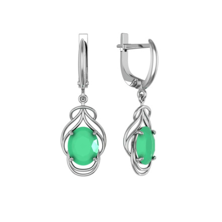 Серьги из Серебра 925 Приволжский ювелир арт. 311251-FA35, Родирование.