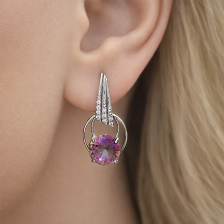Серьги из Серебра 925 Приволжский ювелир арт. 311256-FA11FA36, Родирование.