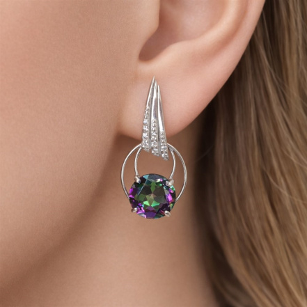 Серьги из Серебра 925 Приволжский ювелир арт. 311256-FA11GH36, Родирование.