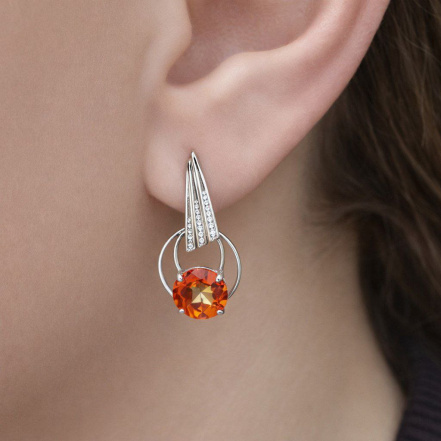 Серьги из Серебра 925 Приволжский ювелир арт. 311256-FA11GH42, Родирование.