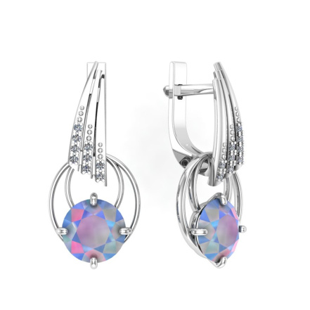 Серьги из Серебра 925 Приволжский ювелир арт. 311256-FA11GH99, Родирование.