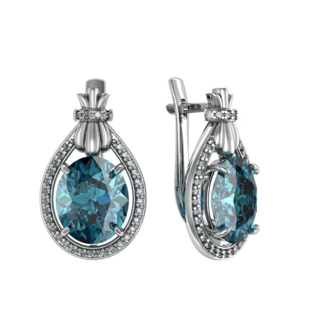 Серьги из Серебра 925 Приволжский ювелир арт. 311257-FA11FA77, Родирование.