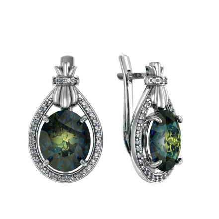 Серьги из Серебра 925 Приволжский ювелир арт. 311257-FA11GH19, Родирование.