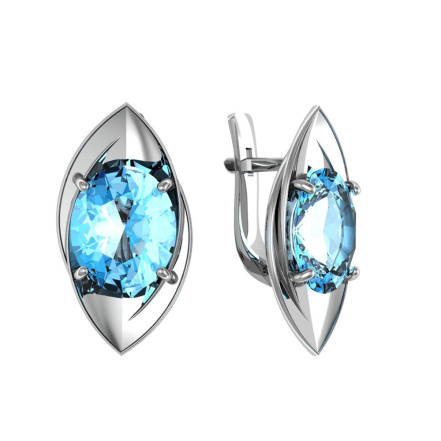 Серьги из Серебра 925 Приволжский ювелир арт. 311267-FA15, Родирование.