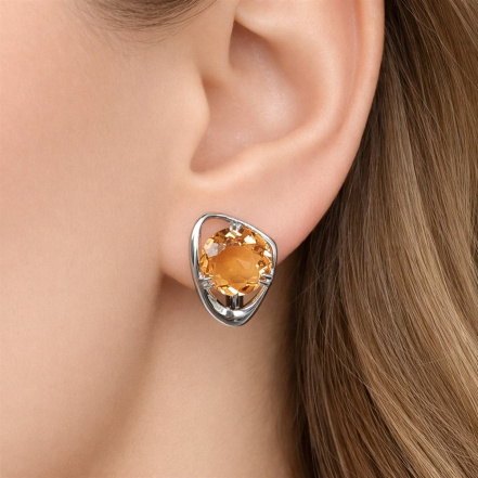 Серьги из Серебра 925 Приволжский ювелир арт. 311268-FA75, Родирование.