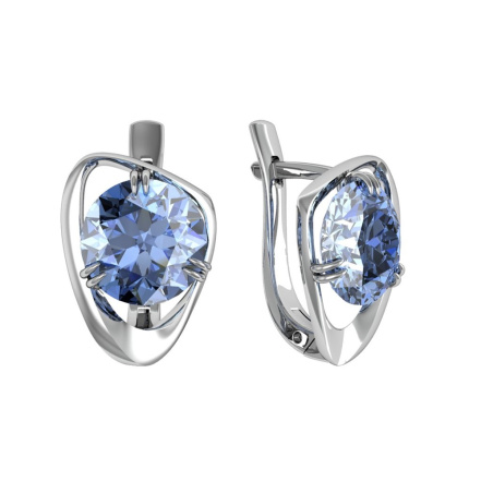 Серьги из Серебра 925 Приволжский ювелир арт. 311268-GH55, Родирование.